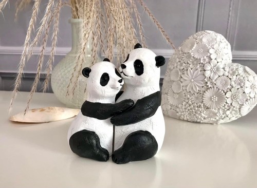 Panda couple ornament wedding - couple,