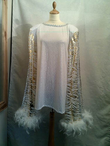 Drag queen white gold short - drag, white/gold