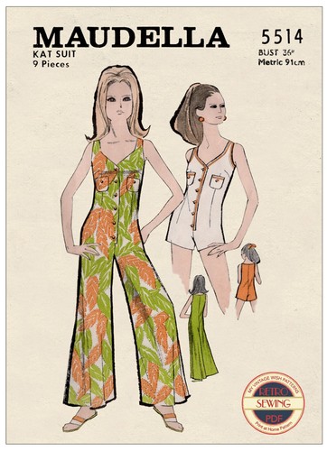 1960s wide leg jumpsuit - wide,