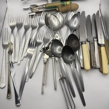 40 x Pieces Bundle Of Mixed Vintage Cutlery & Utensils