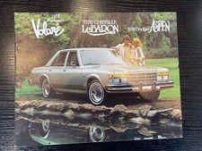 CHRYSLER LE BARON 1978 original sales brochure for saloon coupe and estate. 10”x