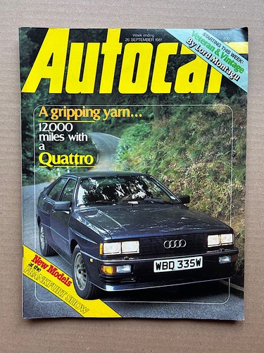 Audi quattro autocar magazine - audi,