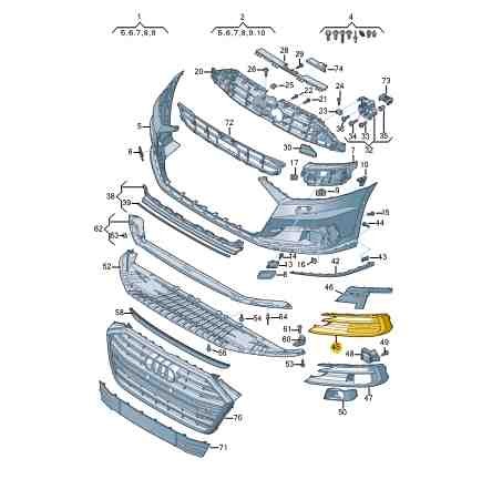 Audi front bumper right - 4n,