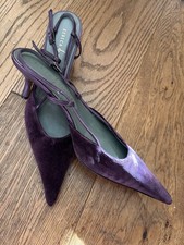 Women’s Purple Suede Kitten Heel Shoes