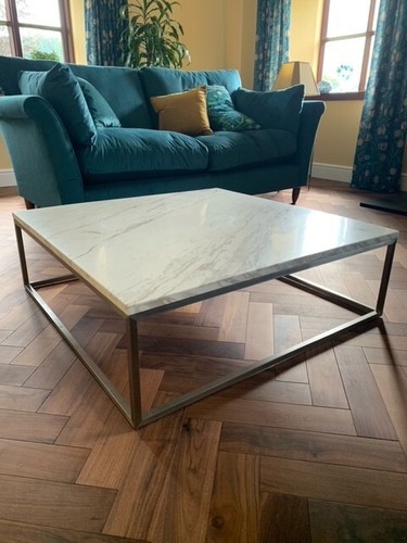 Marble square coffee - marble, table