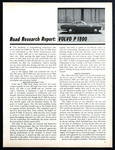 1961 volvo 1800 coupe road - p,