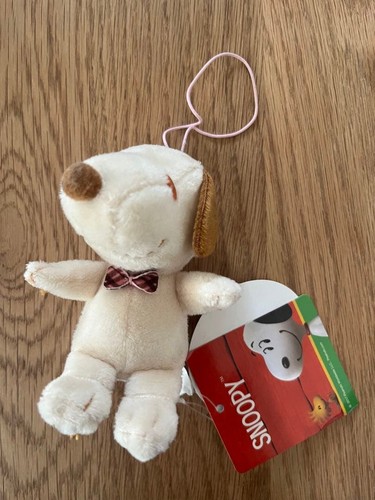 Snoopy stuffed animal with tag