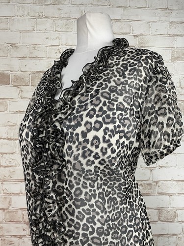 Sheer frilly leopard print - sheer,