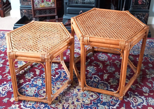 Vintage bamboo tables - bamboo,