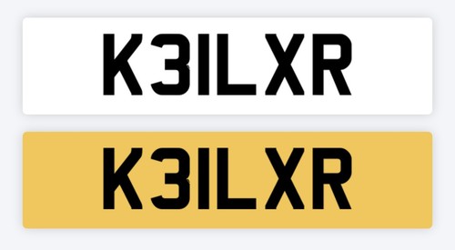 Killer private number - number, plate