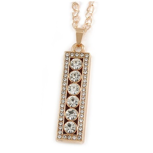Clear crystal medallion - clear,