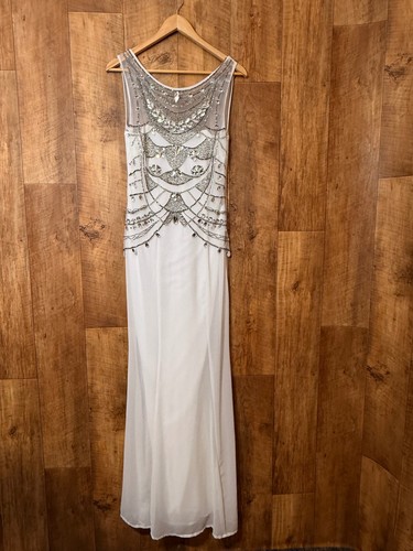 Goddiva white silver - white, beaded