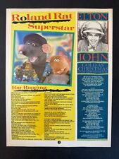 ROLAND RAT - RAT RAPPING 8.5x11" 1983 SMASH HITS LYRIC PAGE SH01