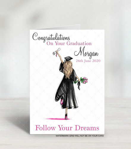 Personalised graduation card - personalised,