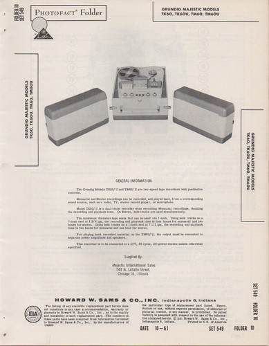 1961 grundig tk60 - grundig, to