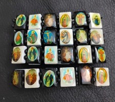 3PCS Wooden Religious Jesus Saint Bead Catholic Christian Friendship Bracelet BW