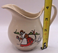 Vintage Enameled Tin Creamer