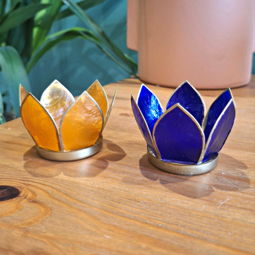 Pair vintage capiz - pair, shell