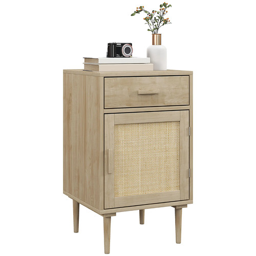 Bedside table rattan side - bedside,