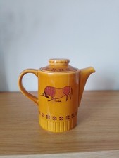 VINTAGE ROYAL WORCESTER COFFEE TEA POT PALISSY TAURUS DESIGN