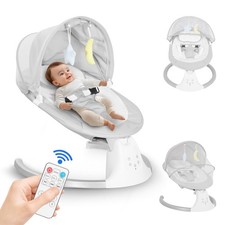 Bluetooth Electric Baby Swing Infant Cradle Bouncer Rocker Chair Music Remote UK