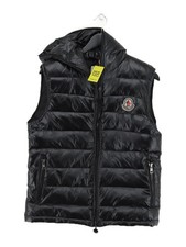 Moncler Women's Coat Chest: 40 in Black 100% Polyamide Overcoat