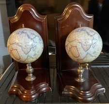 VINTAGE GLOBE BOOKENDS