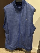 Wentworth KJUS Men’s Blue Golf Gilet Size 2XL Light Blue Horizontal Stripes