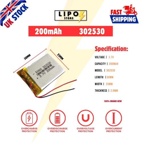 302530 200 mah - 3.7v,