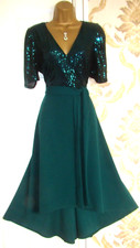 QUIZ Size 12 Sequin Dip Hem