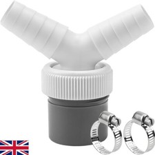 Dual Hose Drain Connector for Dishwasher and Washing Machine Use 40 mm