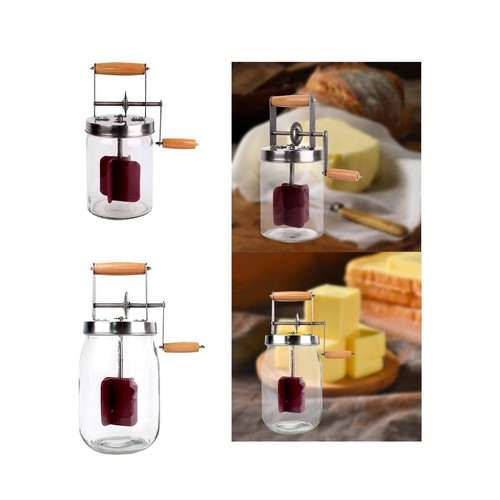 Hand crank butter churner - butter,