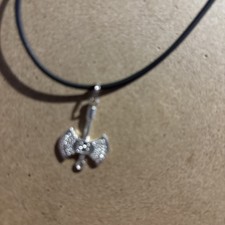 Handmade Necklace With double edged axe Pendant