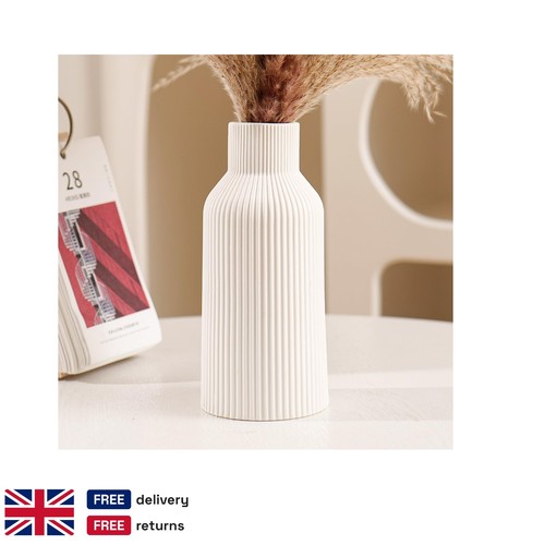 White ceramic vase - vase, matte
