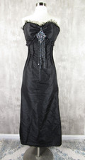 Vintage 90s Prom Black Taffeta