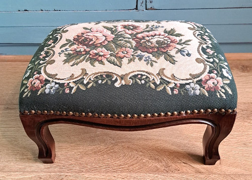 Beautiful vintage footstool - vintage,