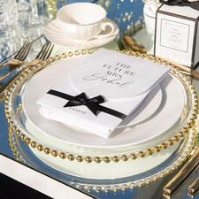 GLASS CHARGER PLATE BEADED