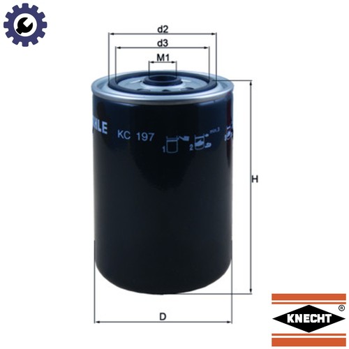 Fuel filter 197 for renault - filter,