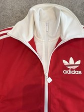 Adidas Red And White Jacket - Size Medium