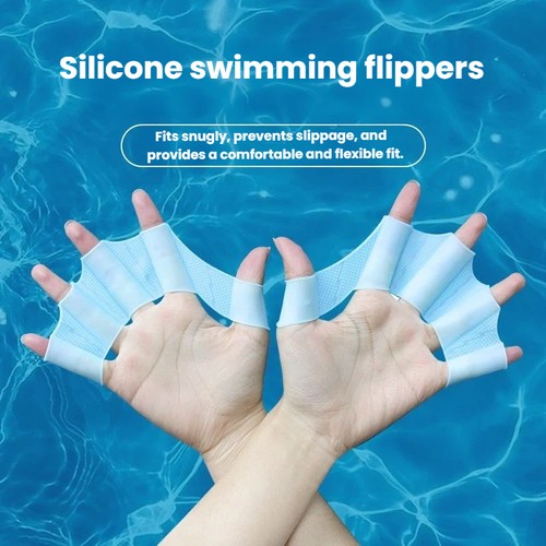 Swimming silicone hand paddles - hand,