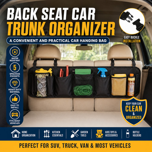 Car back seat trunk - seat, organizer