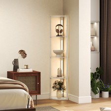 Modern Floor Lamp with shelves, Dimmable LED Light, for Corner, Living Room