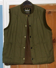 BARBOUR GREEN QUILTED LIGHTLY PADDED GILET WAISTCOAT JACKET SZ XL 48" CHEST