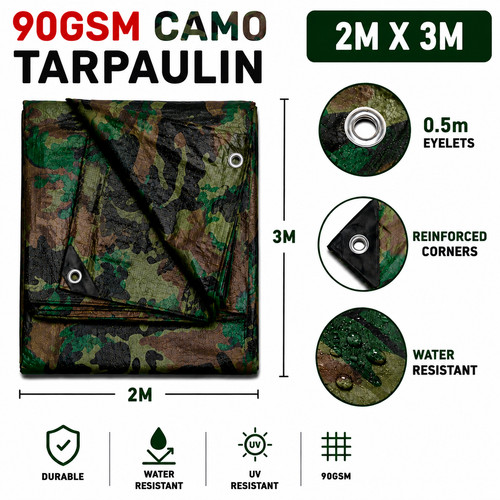 Camouflage tarpaulin 3m - camouflage, x
