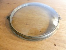 GOOD QUALITY ANTIQUE MANTEL CLOCK CAST BRASS BEZEL FITTED  WITH CONVEX GLASS