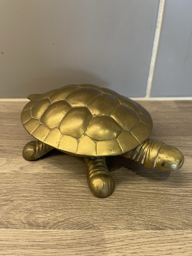 Large vintage hinged brass
