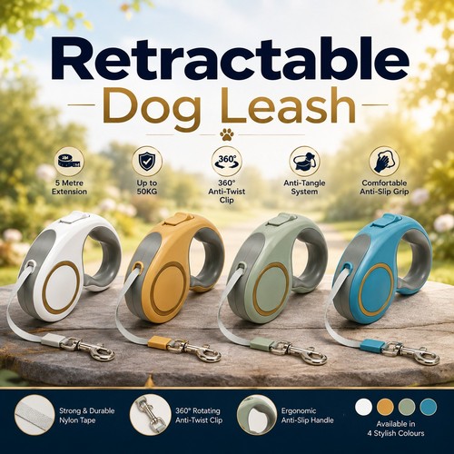 Retractable dog lead - retractable,