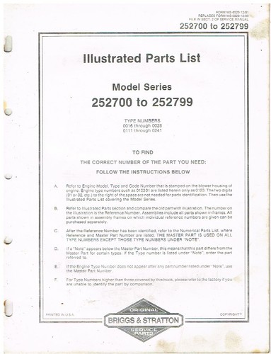 Briggs stratton cyl - &, 1-cyl