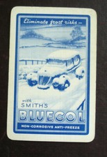 Single playing card advertising Smiths BLUECOL Anti-Freeze
