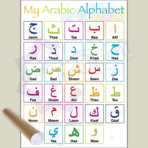Arabic alphabet poster - poster, a3